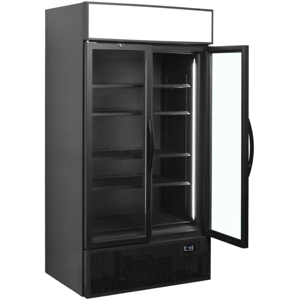 Koelkast | SERIE FSC | 796L | Zwart | +2°C/+10°C | Geforceerd | Draaideuren | Wielen | 1000x790x2000(h)mm