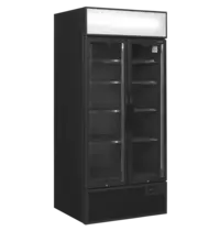 Tefcold Koelkast | SERIE FSC | 707L | Zwart | +2°C/+10°C | Geforceerd | Draaideuren | Wielen | 890x740x1990(h)mm