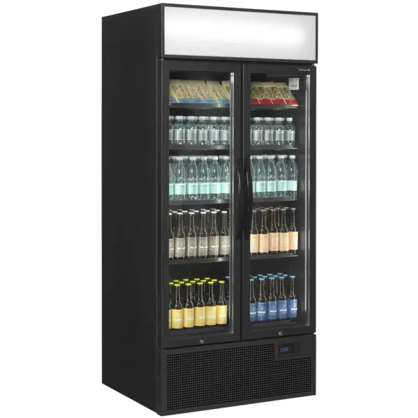 Koelkast | SERIE FSC | 707L | Zwart | +2°C/+10°C | Geforceerd | Draaideuren | Wielen | 890x740x1990(h)mm