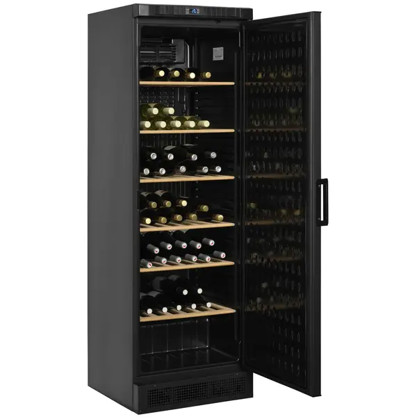 Wijnkoelkast | CPP | 372L (118x 75cl) | Zwart | 1 Zone | +1°C/+18°C | Statisch + Ventilator | 595x640x1840(h)mm