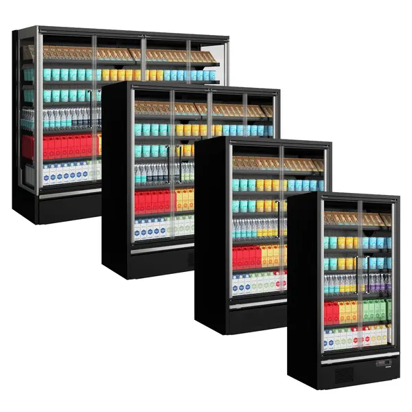 Wandkoeling | GALAXY+ | Zwart | -1°C/+5°C | Geforceerd | Draaideuren | Koppelbaar | Optionele Eilandopstelling | 1955x750x2005(h)mm