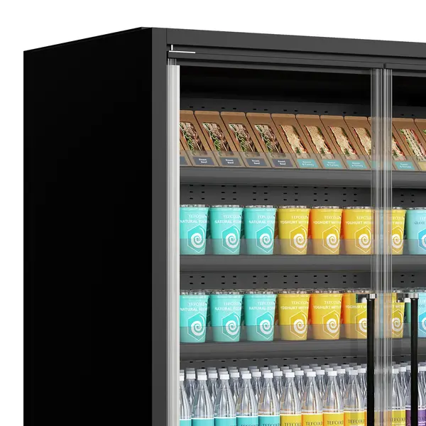 Wandkoeling | GALAXY+ | Zwart | -1°C/+5°C | Geforceerd | Draaideuren | Koppelbaar | Optionele Eilandopstelling | 2580x750x2005(h)mm