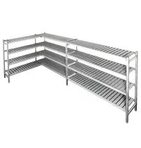 CombiSteel Rekwerk | ENTRY LINE | COM-7087.0050 | L-Vorm | 4 Niveaus (Diepte 450) | 1685x2840x1700(h)mm 