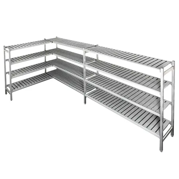 Rekwerk | ENTRY LINE | COM-7087.0050 | L-Vorm | 4 Niveaus (Diepte 450) | 1685x2840x1700(h)mm