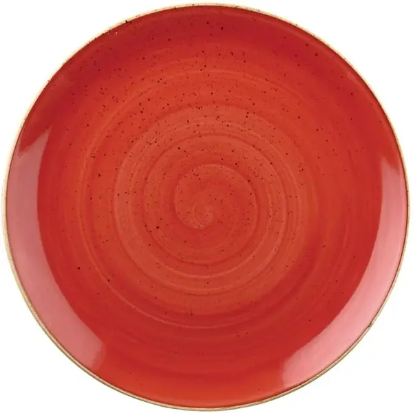 Coupeborden | STONECAST | Keramiek | Red | 12 Stuks | Ø217mm