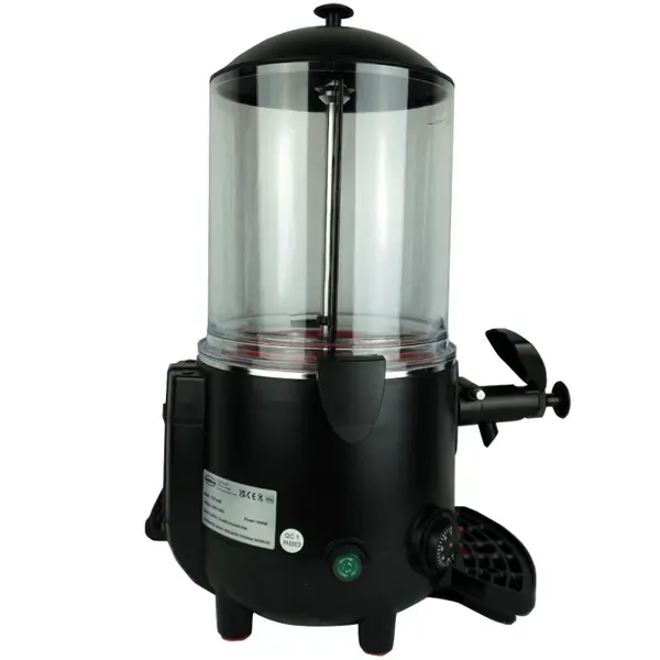 Chocolademelkdispenser | Zwart | 10L | 65°C/85°C | 1kW (230V) | Lekbak | 280x410x580(h)mm