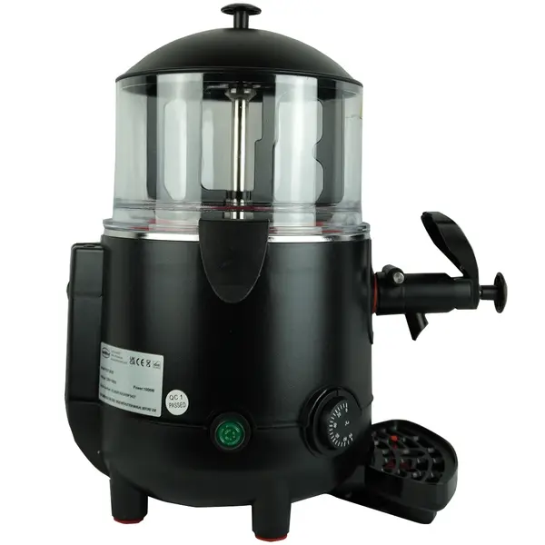 Chocolademelkdispenser | Zwart | 5L | 65°C/85°C | 1kW (230V) | Lekbak | 280x410x465(h)mm