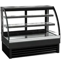 CombiSteel Koelvitrine | 236L | RVS/Zwart | +2°C/+8°C | Geforceerd | 3 Niveaus | 1200x680x1200(h)mm