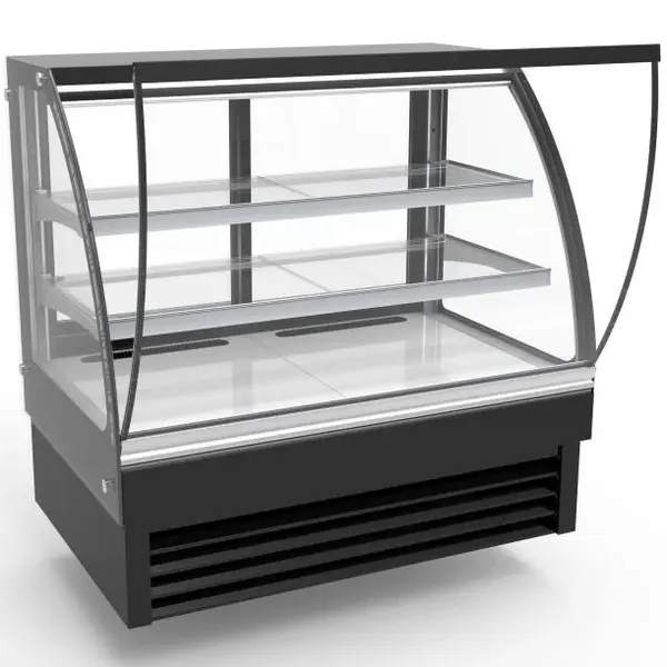 Koelvitrine | 236L | RVS/Zwart | +2°C/+8°C | Geforceerd | 3 Niveaus | 1200x680x1200(h)mm