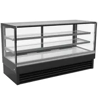 CombiSteel Koelvitrine | 436L | RVS/Zwart | +2°C/+8°C | Geforceerd | 3 Niveaus | 2000x680x1200(h)mm