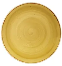 Churchill Coupeborden | STONECAST | Keramiek | Mosterdgeel | 12 Stuks | Ø217mm 