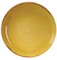 Churchill Coupeschalen | STONECAST | Keramiek | Mosterdgeel | 12 Stuks | Ø248mm 