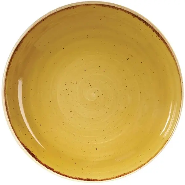 Coupeschalen | STONECAST | Keramiek | Mosterdgeel | 12 Stuks | Ø248mm