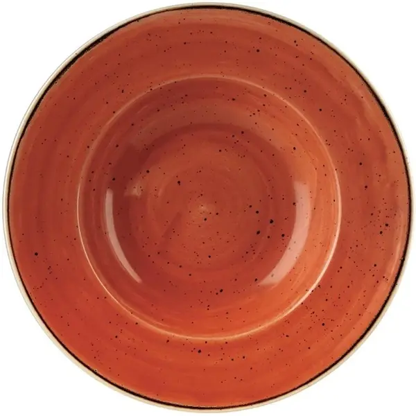 Diepe Borden | STONECAST | Keramiek | Oranje | 12 Stuks | Ø277mm