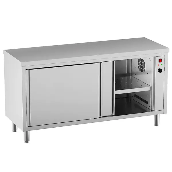 Warmhoudkast | STANDARD LINE EVO | RVS | 30°C/90°C | Geventileerd | 2.5kW (230V) | Schuifdeuren | 1600x600x865(h)mm