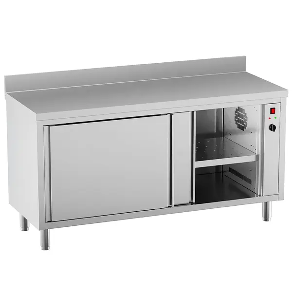 Warmhoudkast | STANDARD LINE EVO | RVS | 30°C/90°C | Geventileerd | 2.5kW (230V) | Schuifdeuren | Achteropstand | 1200x600x865/965(h)mm