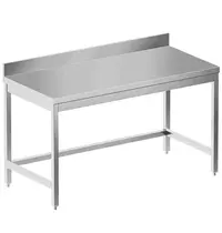 Diamond Werktafel | STANDARD LINE EVO | RVS | Diepte 700 | Hoogte 865/965 | Breedte 1000-1400 | Achteropstand | Zelfmontage