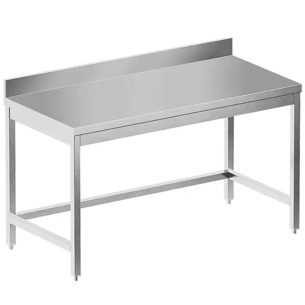 Werktafel | STANDARD LINE EVO | RVS | Diepte 600 | Hoogte 865/965 | Breedte 1000-1400 | Achteropstand | Zelfmontage