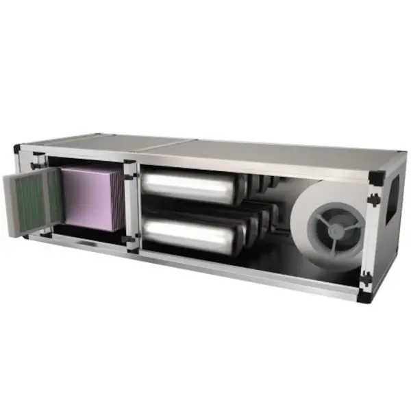 Geurfilterkast Compleet | 2500m³/u | Koolstoffilters + Zakkenfilters | 0.37kW (230V) | 1800x670x500(h)mm