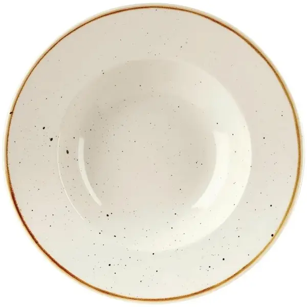 Diepe Borden | STONECAST | Keramiek | Crème | 12 Stuks | Ø240mm
