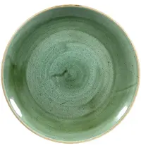 Churchill Coupeborden | STONECAST | Keramiek | Groen | 12 Stuks | Ø260mm 