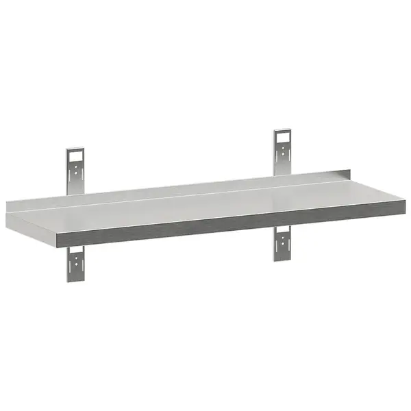 Wandschap | ECO | RVS | 1 Niveau | Diepte 300 | Breedte 1000-1800 | Verstelbare Hoogte | Incl. Wandbevestiging