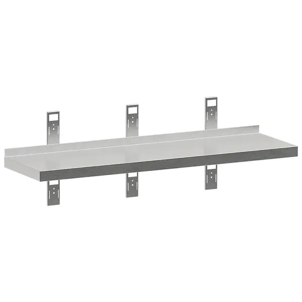 Wandschap | ECO | RVS | 1 Niveau | Diepte 300 | Breedte 1000-1800 | Verstelbare Hoogte | Incl. Wandbevestiging