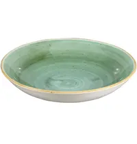 Churchill Coupeschalen | STONECAST | Keramiek | Groen | 12 Stuks | Ø248x36(h)mm 