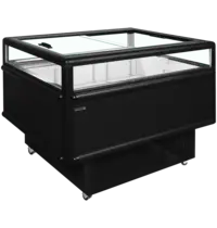 Tefcold Koel-/Vrieseiland | 200L | Zwart | -18°C/-24°C & -2°C/+5°C | Geforceerd | Schuifdeksels | Wielen (Geremd) | 1255x1015x962(h)mm