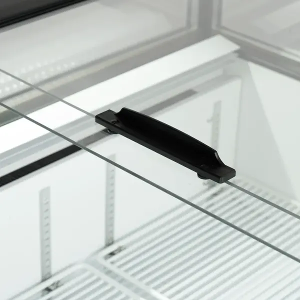 Koel-/Vrieseiland | 200L | Zwart | -18°C/-24°C & -2°C/+5°C | Geforceerd | Schuifdeksels | Wielen (Geremd) | 1255x1015x962(h)mm