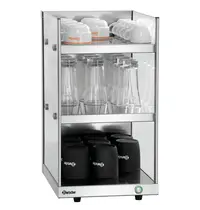 Bartscher Kopjesverwarmer | Glas/RVS | 103 Kopjes | 30°C/60°C | 0.3kW (230V) | 310x420x540(h)mm