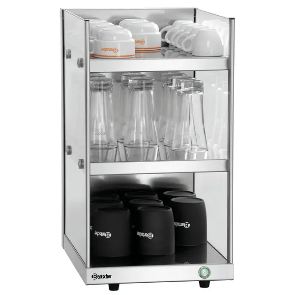 Kopjesverwarmer | Glas/RVS | 103 Kopjes | 30°C/60°C | 0.3kW (230V) | 310x420x540(h)mm