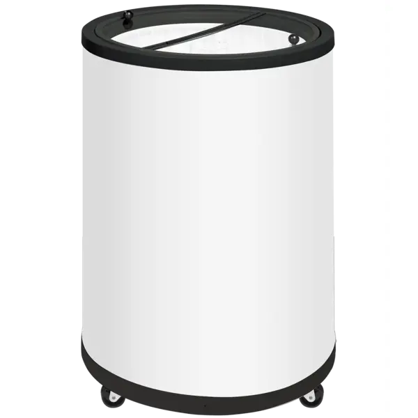 Vriesemmer | 80L | Wit | -12°C/-22°C | Statisch | Klapdeksel | Wielen (Geremd) | Ø567x830(h)mm