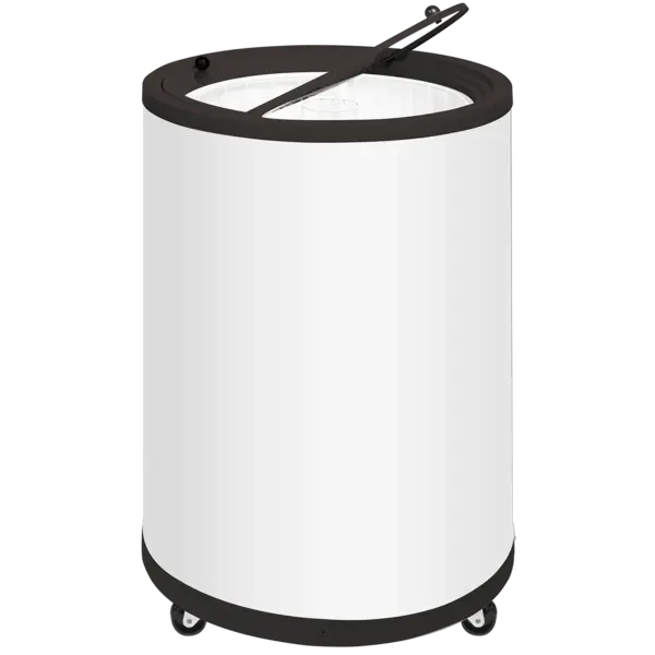Vriesemmer | 80L | Wit | -12°C/-22°C | Statisch | Klapdeksel | Wielen (Geremd) | Ø567x830(h)mm