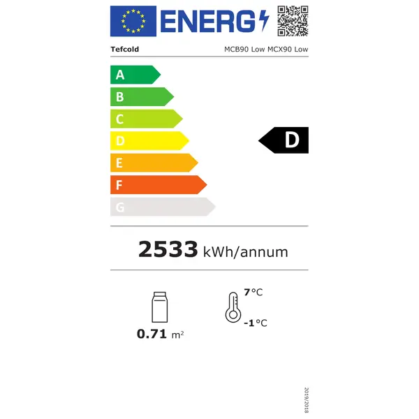 Wandkoeling | CRONUS | Zwart/Wit | -1°C/+7°C | Geforceerd | Open | Intern Nachtgordijn | 866x665x1500(h)mm
