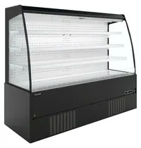 Tefcold Wandkoeling | CRONUS | Zwart/Wit | -1°C/+7°C | Geforceerd | Open | Intern Nachtgordijn | 1935x665x1500(h)mm