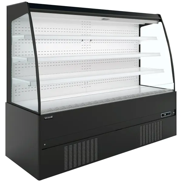 Wandkoeling | CRONUS | Zwart/Wit | -1°C/+7°C | Geforceerd | Open | Intern Nachtgordijn | 1935x665x1500(h)mm