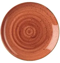 Churchill Coupeborden | STONECAST | Keramiek | Donkeroranje | 12 Stuks | Ø217mm