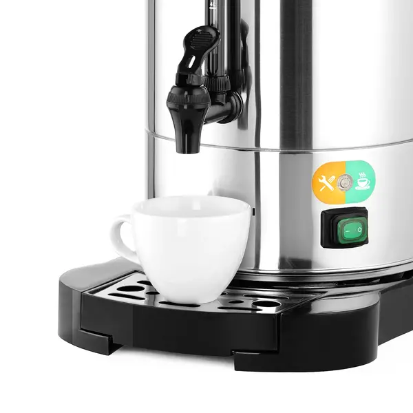 Koffiepercolator | RVS | 6L | 1.5kW (230V) | Dubbelwandig | Lekbak | 316x350x480(h)mm