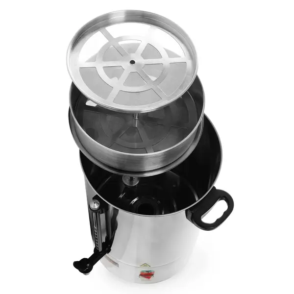 Koffiepercolator | RVS | 10L | 1.5kW (230V) | Dubbelwandig | Lekbak | 370x390x525(h)mm