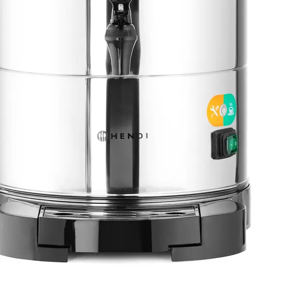 Koffiepercolator | RVS | 10L | 1.5kW (230V) | Dubbelwandig | Lekbak | 370x390x525(h)mm