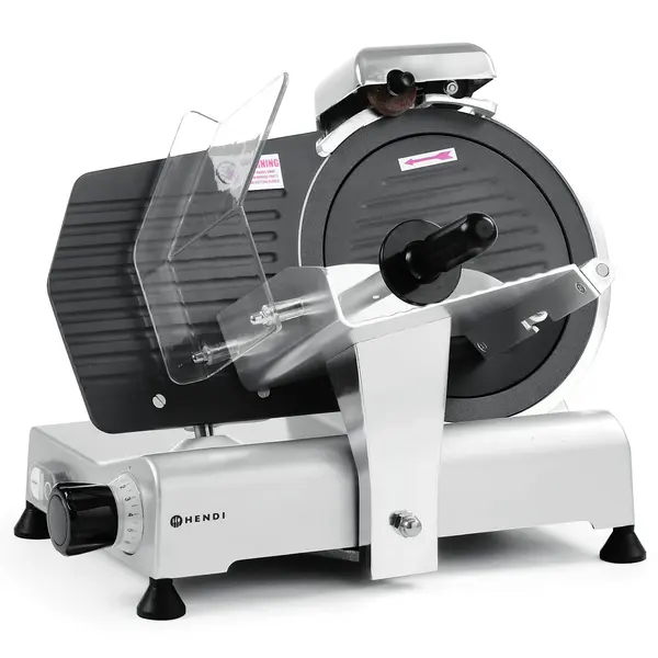 Vleessnijmachine | KitchenLine | Mes Ø250mm | Capaciteit Ø180mm | Snijdikte 0-8mm (Traploos) | 0.15kW (230V) | 494x402x398(h)mm