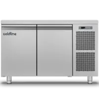 Coldline Koelwerkbank | MASTER | Energiezuinig | 280L | 2 Deuren (1/1 GN) | -2°C/+8°C | Geforceerd | 1300x700x850(h)mm