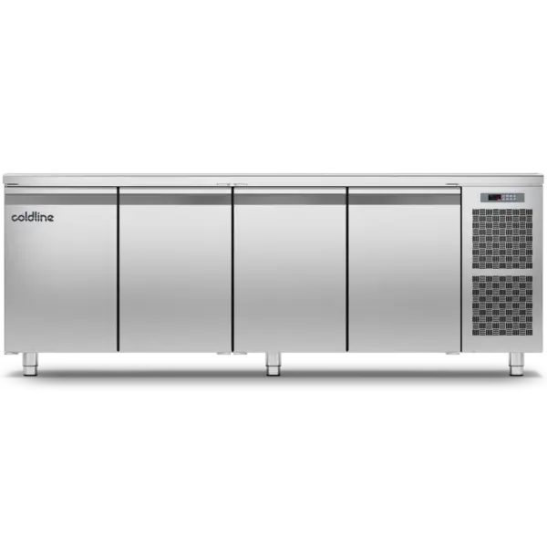 Koelwerkbank | MASTER | 649L | 4 Deuren (1/1 GN) | -2°C/+8°C | Geforceerd | 2260x700x900(h)mm