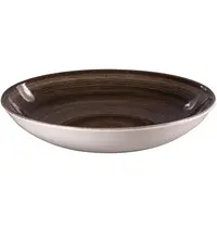 Churchill Coupeschalen | STONECAST PATINA | Porselein | Donkerbruin | 12 Stuks | Ø248x36(h)mm 