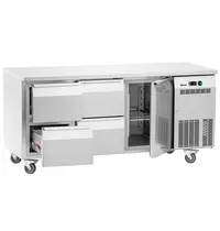 Bartscher Koelwerkbank | EASY | 425L | 1 Deur + 4 Laden (1/1 GN) | 0°C/+8°C | Geforceerd | Wielen (Geremd) | 1800x700x850(h)mm 