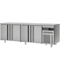 Tefcold Koelwerkbank | EURO | Energiezuinig | 380L | 4 Deuren (1/1 GN) | -2°C/+8°C | Geforceerd | 2257x700x850(h)mm