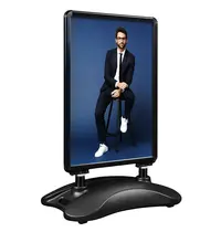 Luxus Stoepbord | HAMPTON | Zwart | Kliklijst (A0) | Windbestendig + Verrijdbaar