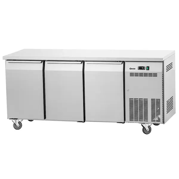 Koelwerkbank | EASY | 425L | 3 Deuren (1/1 GN) | 0°C/+8°C | Geforceerd | Wielen (Geremd) | 1800x700x850(h)mm