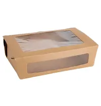 Fiesta Recyclable Saladebakken | Karton/Kunststof | 1600ml | Recyclebaar | 100 Stuks | 211x143x60(h)mm